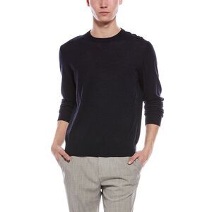 Bruno Magli Mens  Merino Wool Crewneck Sweater, Navy